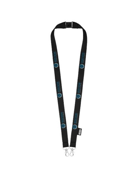 Lanyard de PET reciclado con dos ganchos "Adam"