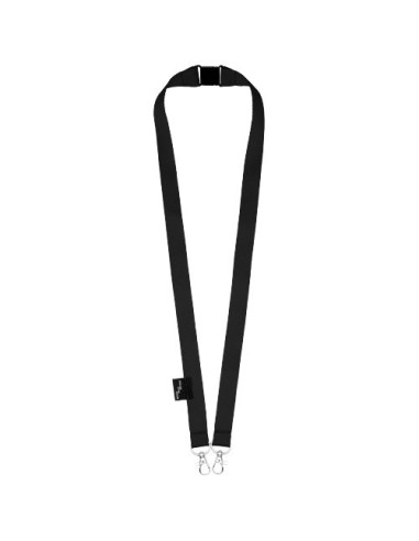 Lanyard de PET reciclado con dos ganchos "Adam"