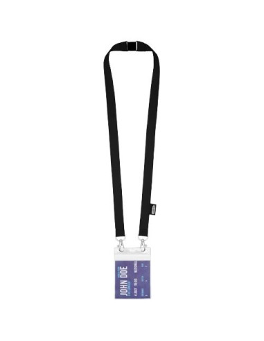 Lanyard de PET reciclado con dos ganchos "Adam"