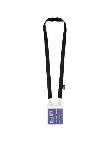 Lanyard de PET reciclado con dos ganchos "Adam"
