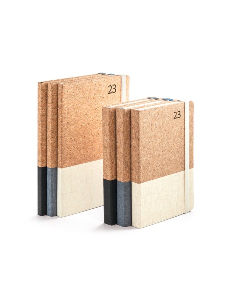 QUENTAL A5 Agenda de corcho y lino