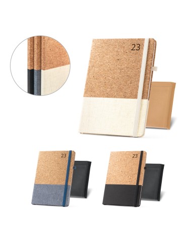 QUENTAL B5 Agenda de corcho y lino