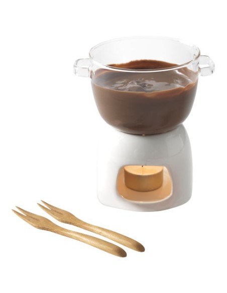Set de fondue de chocolate de vidrio Belgium