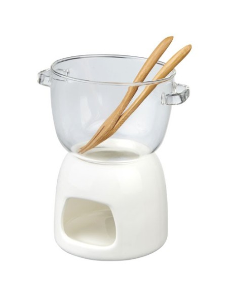 Set de fondue de chocolate de vidrio Belgium