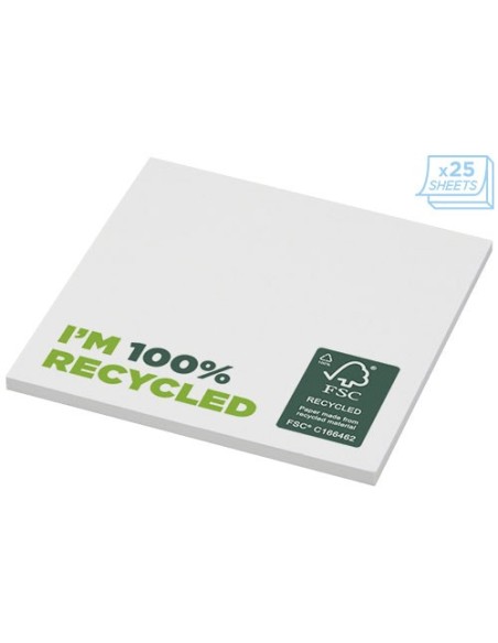 Bloc de notas adhesivas de papel reciclado de 75 x 75 mm "Sticky-Mate®"