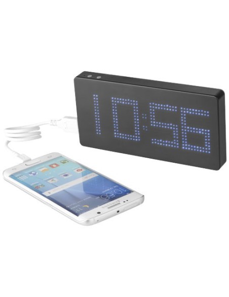 Bateria externa con reloj y luz LED 8000 mAh
