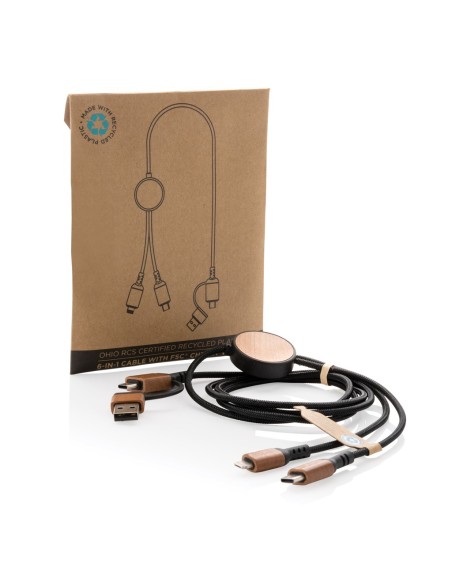 Cable Ohio 6 en 1 de plástico reciclado certificado RCS