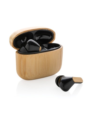 Auriculares TWS de bambú y plástico reciclado RCS
