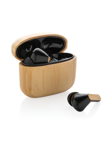 Auriculares TWS de bambú y plástico reciclado RCS