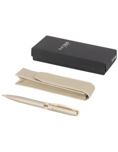 Boligrafo con funda de polipiel Pearl