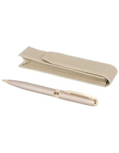 Boligrafo con funda de polipiel Pearl