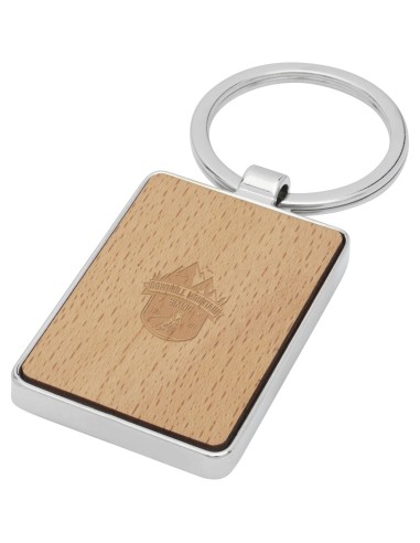 Llavero rectangular de madera de haya "Mauro"