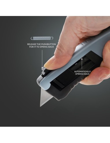 Cuchillo de seguridad retractil de plástico...