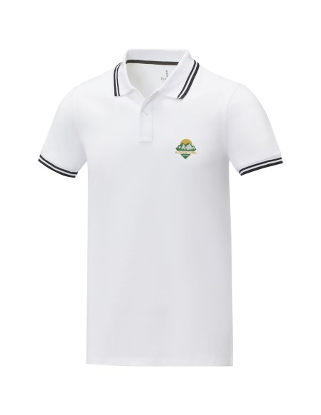 Polo de manga corta con ribete para hombre "Amarago"