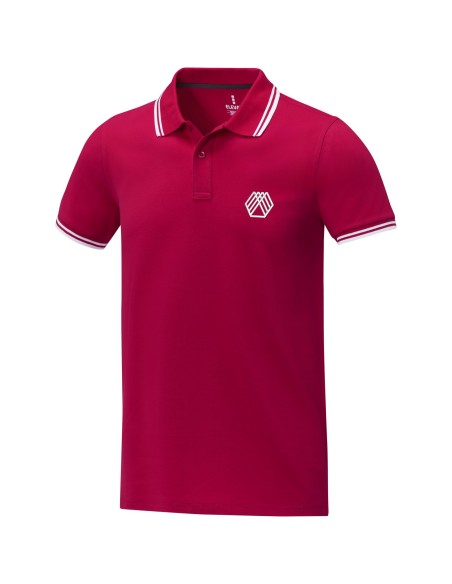 Polo de manga corta con ribete para hombre "Amarago"