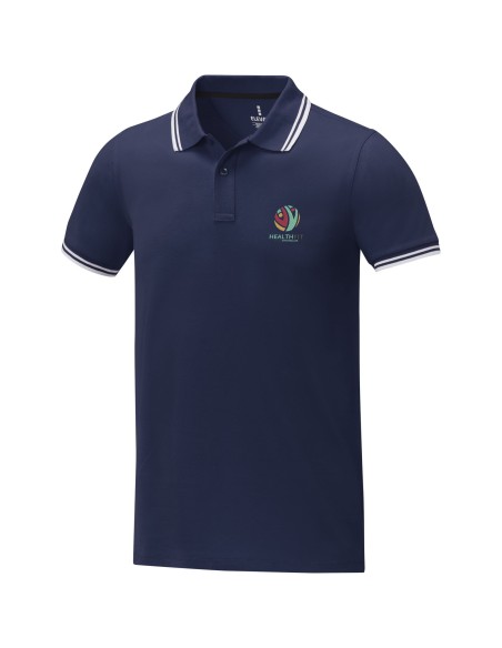 Polo de manga corta con ribete para hombre "Amarago"