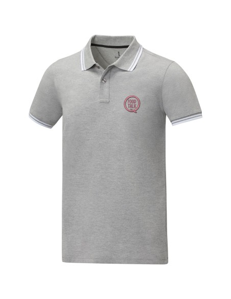 Polo de manga corta con ribete para hombre "Amarago"