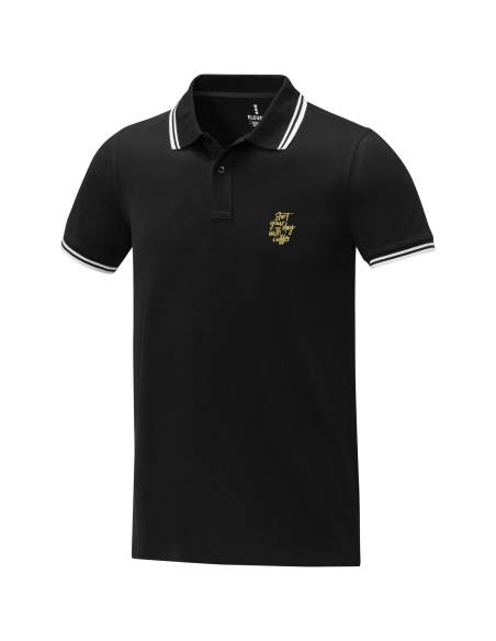 Polo de manga corta con ribete para hombre "Amarago"