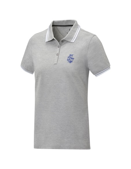Polo de manga corta con ribete para mujer "Amarago"