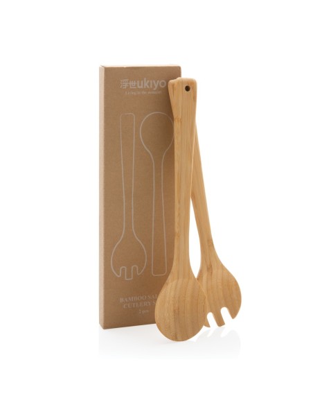 Set de cubiertos de ensalada de bambú Ukiyo 2 piezas