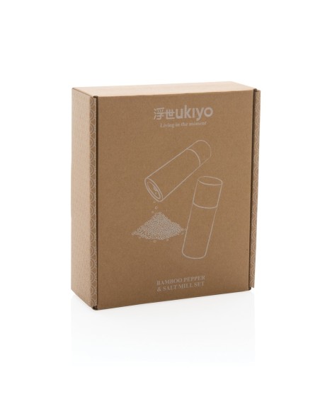 Set de molinillo de sal y pimienta de bambú Ukiyo