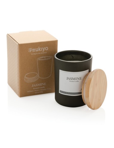 Vela perfumada Ukiyo deluxe con tapa de bambú
