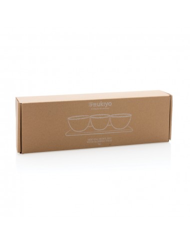 Set de cuencos Ukiyo de 3 piezas con bandeja de...