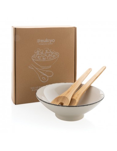 Ensaladera Ukiyo con servidor de bambú