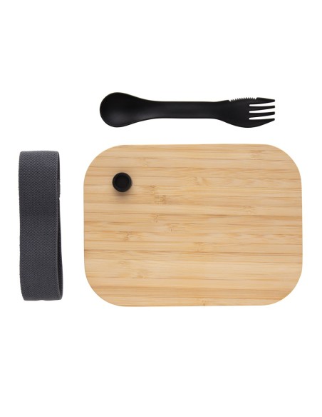 Recipiente de vidrio con tapa de bambú