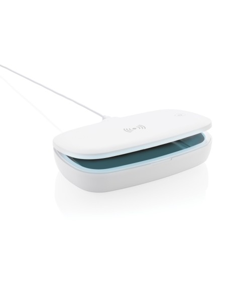Caja esterilizadora UV-C con cargador inalámbrico de 5W