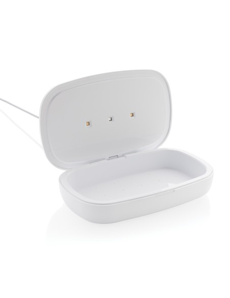 Caja esterilizadora UV-C con cargador inalámbrico de 5W