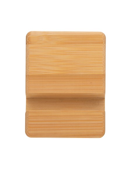 Soporte de bambú para teléfono