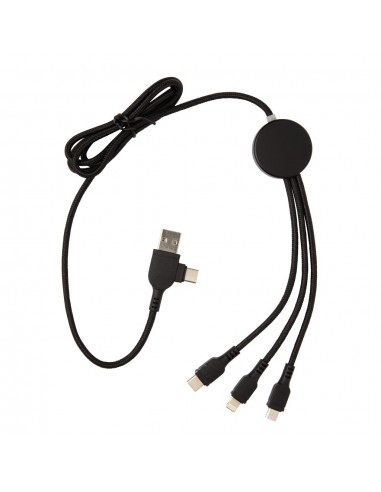 Cable 6 en 1 con logo iluminado