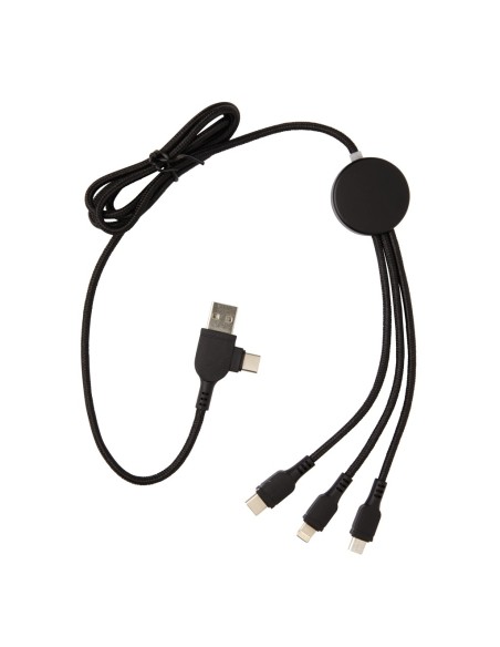 Cable 6 en 1 con logo iluminado