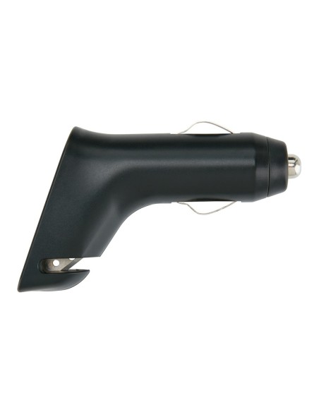 Cargador doble para coche con cúter y martillo