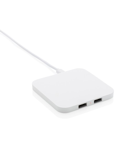 Cargador inalámbrico 10W con entradas USB
