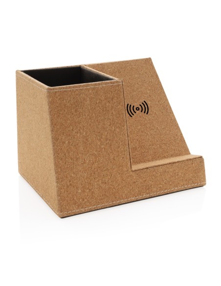 Portalápices de corcho y cargador inalámbrico de 5W
