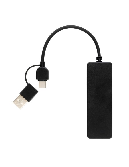 Puerto USB RCS de plástico reciclado con doble entrada