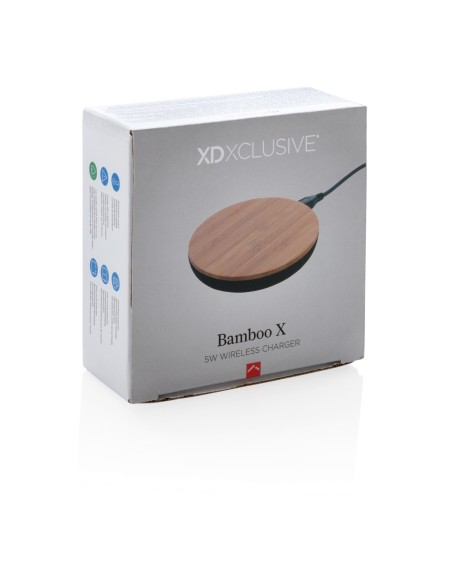 Cargador inalámbrico 5W bambú X