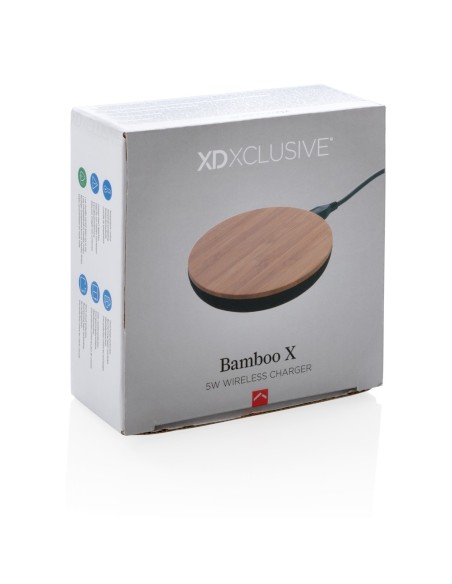 Cargador inalámbrico 5W bambú X