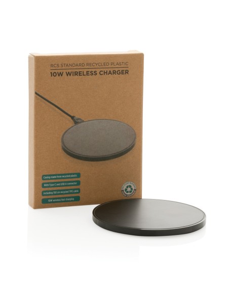 Cargador inalámbrico RCS de plástico reciclado de 10W