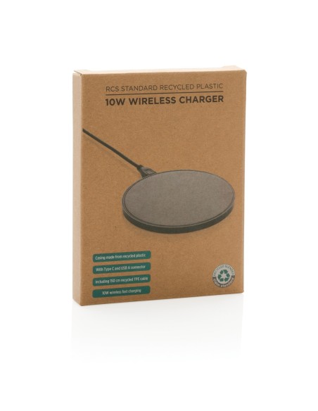 Cargador inalámbrico RCS de plástico reciclado de 10W