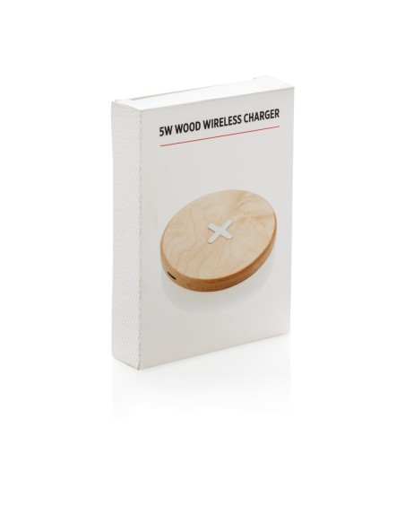 Cargador inalámbrico de madera de 5W