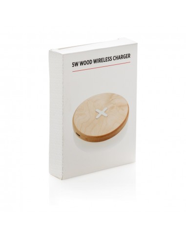 Cargador inalámbrico de madera de 5W