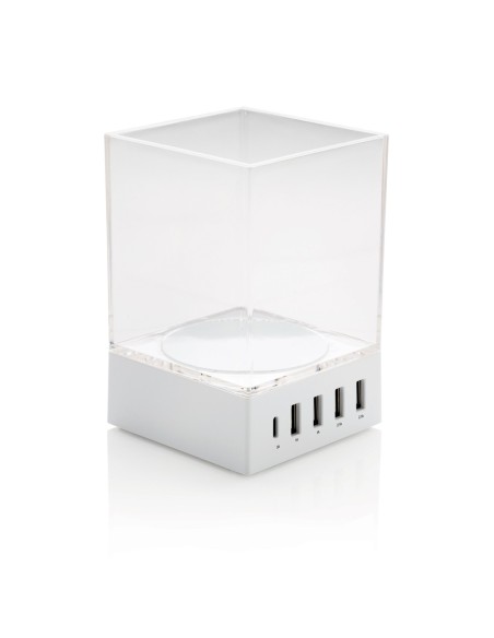 Cargador USB y soporte para bolígrafos