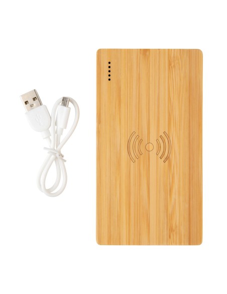 Batería externa Bambú 4.000 mAh inalámbrica 5W