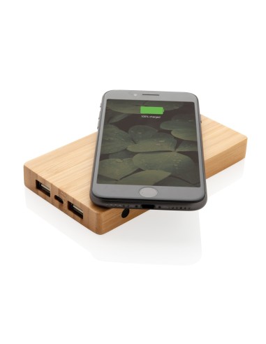 Batería externa Bambú 4.000 mAh inalámbrica 5W
