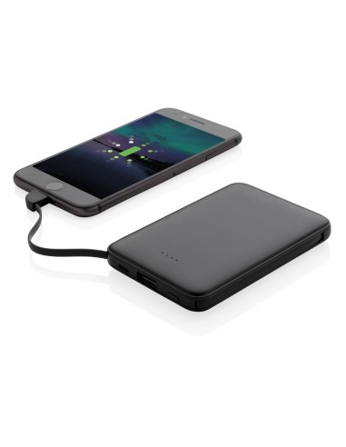 Powerbank 5.000 mAh de bolsillo con cables...