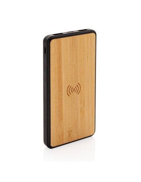 Moderno powerbank inalámbrico de Bambú 8000 mAh