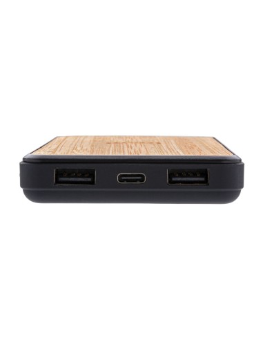 Moderno powerbank inalámbrico de Bambú 8000 mAh